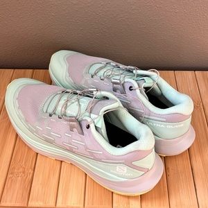 Women’s Salomon Ultra Glide trail running shoes, US size 9.